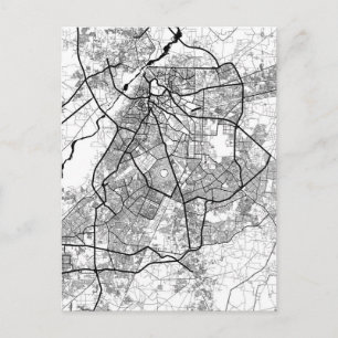 Lahore Pakistan Map Postcard