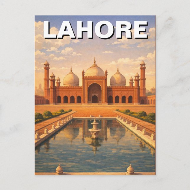 Lahore Pakistan Travel Postcard (Front)