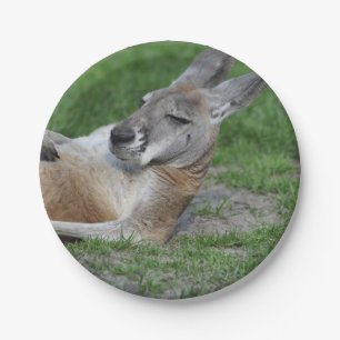 Laid-back Kangaroo Paper Plates