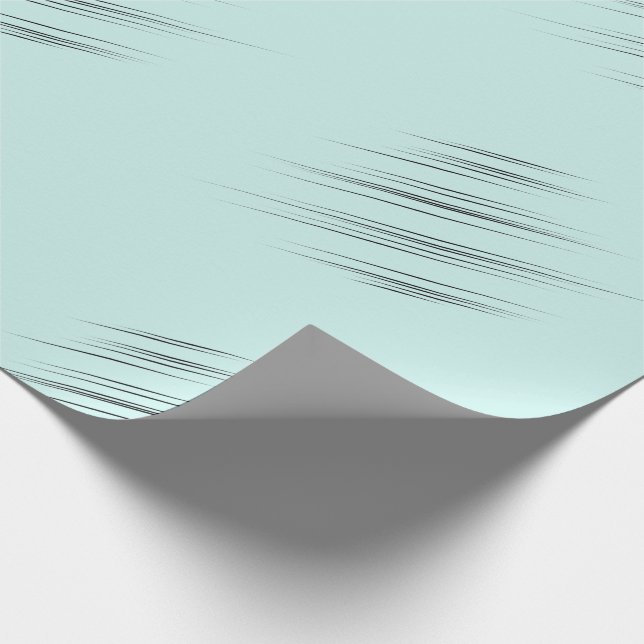 Laid-back Light Blue Modern Wedge-Shaped Strokes Wrapping Paper (Corner)