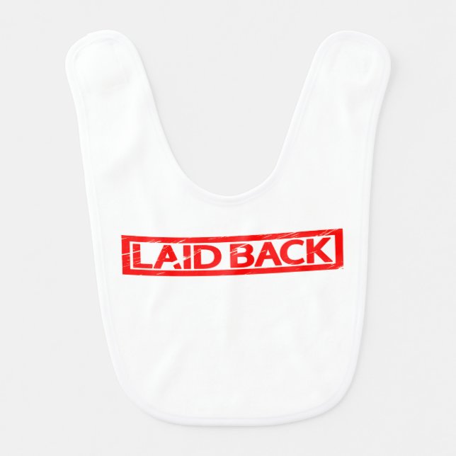 Laid back Stamp Baby Bib (Front)
