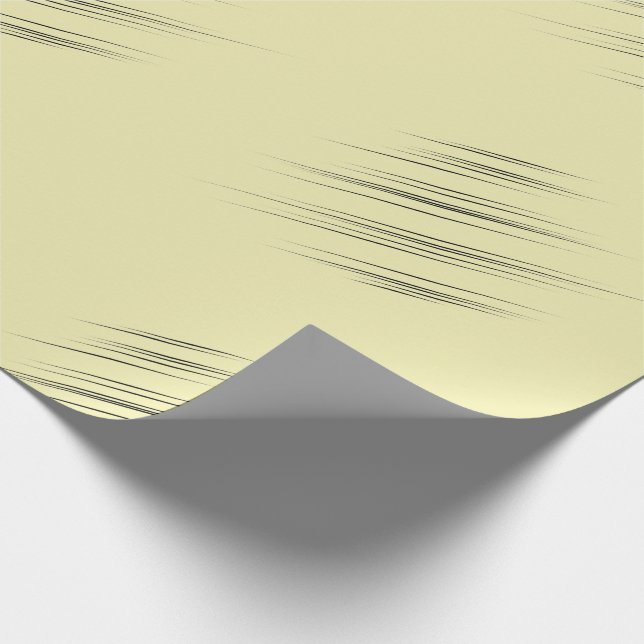 Laid-back Yellow Modern Wedge-Shaped Strokes Wrapping Paper (Corner)
