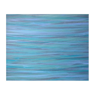 Laidback Turquoise Blue Aqua Teal Stripe Acrylic Wall Art