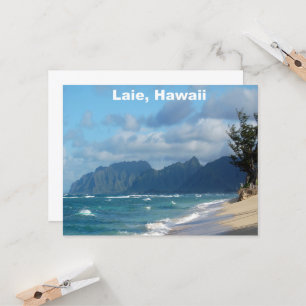 Laie Beach Hawaii Card