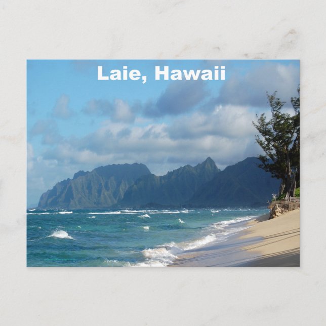 Laie Beach Hawaii Postcard (Front)