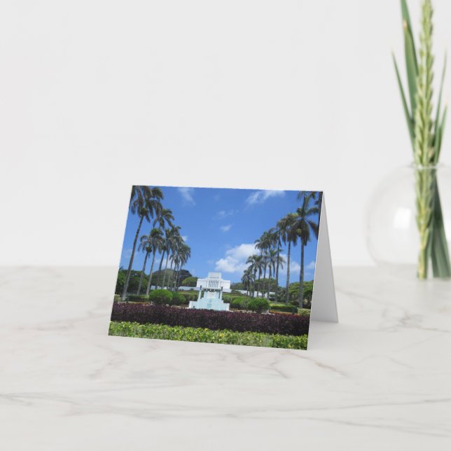 Laie Hawaii LDS Temple Card (Front)