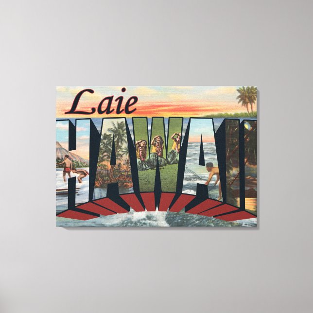 Laie, HawaiiLarge Letter ScenesLaie, HI Canvas Print (Front)