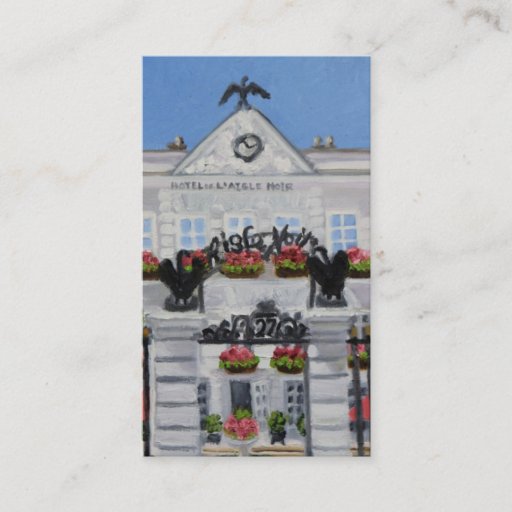 Customizable "L'Aigle Noir Hotel Business Card"