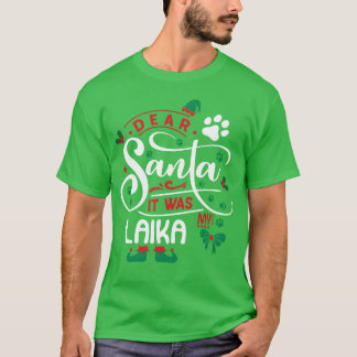 Laika Dog Christmas Dog breed friend boy T-Shirt