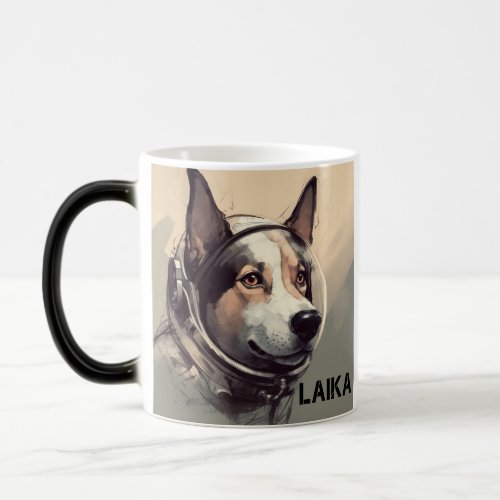 Laika First Dog In Space Magic Mug