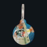 Laika first dog in space, name tag for your dog<br><div class="desc">Laika first dog in space,  name tag for your dog. Simply put your dog's name on the other side.</div>