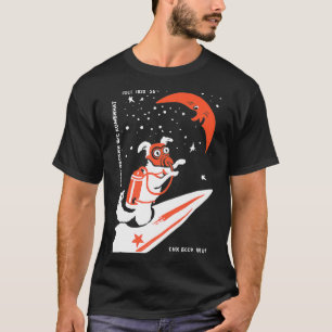 Laika product Soviet Space Dog Retro Rocket USSR S T-Shirt