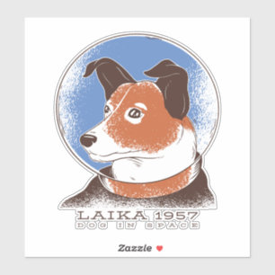 Laika Soviet Space Dog 1957 Sticker