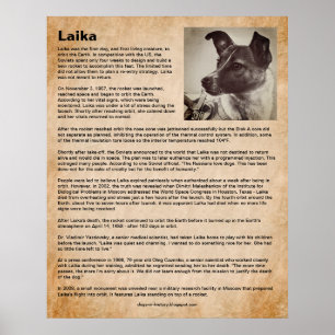 Laika, the First Dog in Space Poster