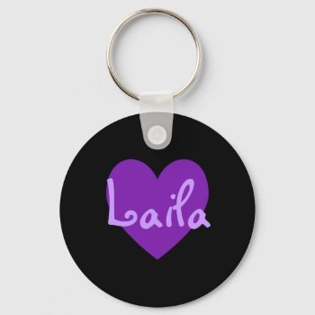 Laila In Purple Keychain by purplestuff at Zazzle