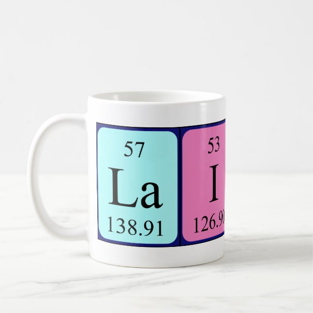 Lailah periodic table name mug (Left)