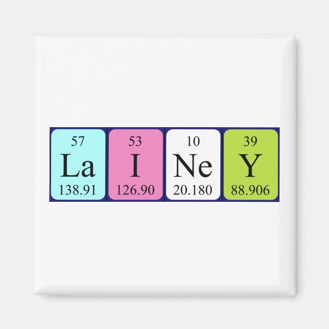 Lainey periodic table name magnet (Front)