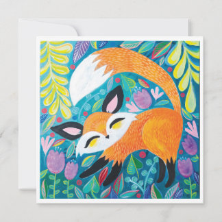 Lainey's Fox Mini Art Print Invitation