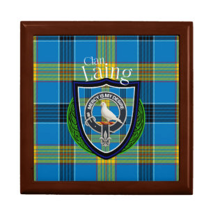 Laing Scottish Clan Tartan & Crest Gift Box