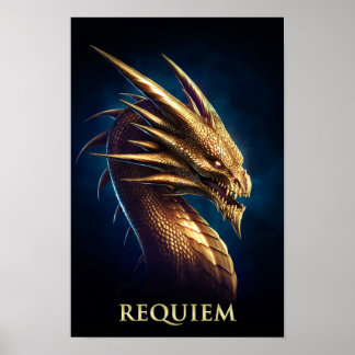 "Laira" Gold Dragon of Requiem Poster
