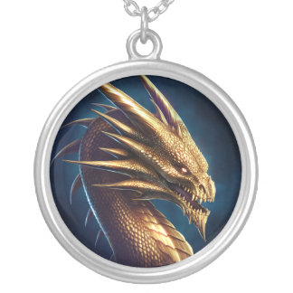 "Laira" Gold Dragon Silver Plated Necklace