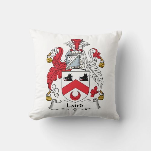 Laird Family Crest Throw Pillow