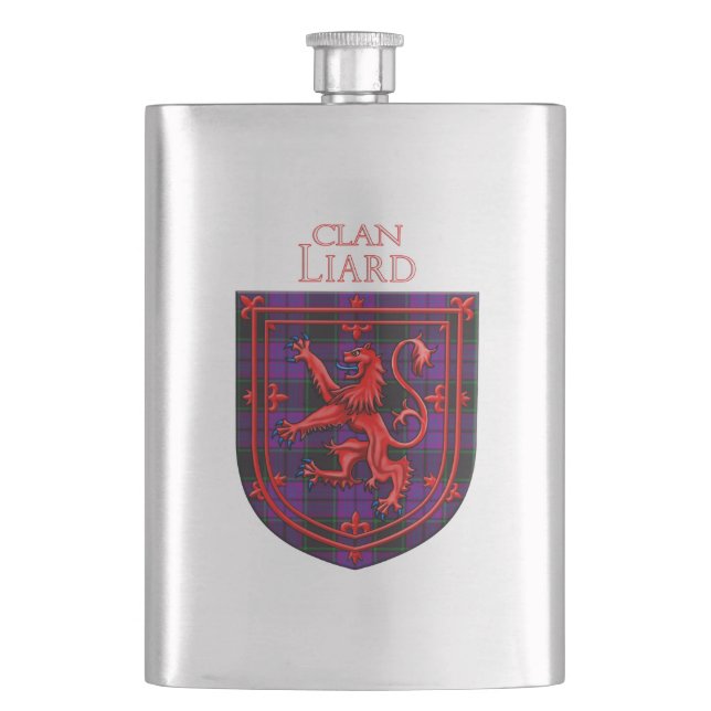 Laird Tartan Scottish Plaid Lion Rampant Flask (Front)