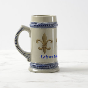 Laissez Bon Temps Rouler Fleur Beer Stein