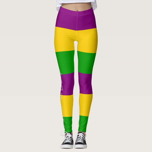 Laissez La Bon Ton Roulet Mardi Gras Leggings (Front)