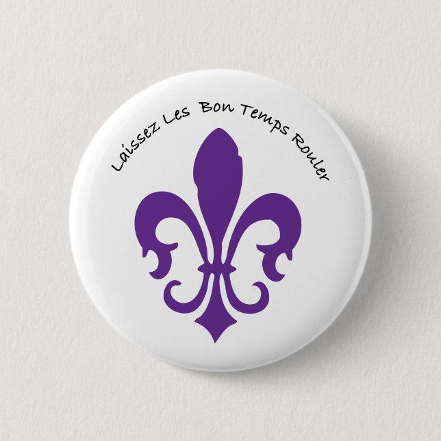 Laissez les bon temps rouler button (Front)