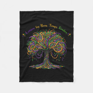 Laissez Les Bon Temps Rouler Illustration Fleece Blanket