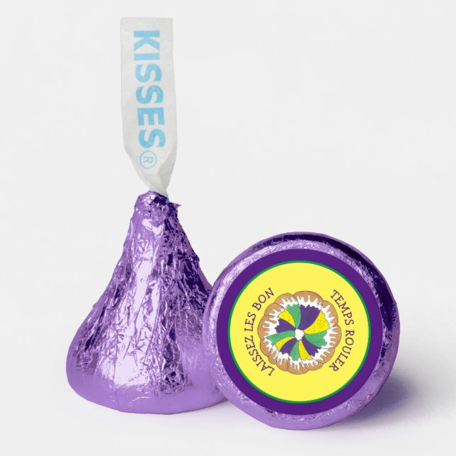Laissez Les Bon Temps Rouler Mardi Gras King Cake Hershey®'s Kisses® (Front)