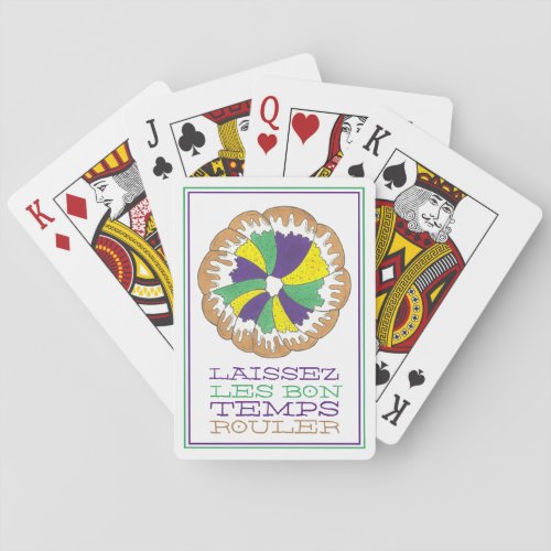 Laissez Les Bon Temps Rouler Mardi Gras King Cake Poker Cards
