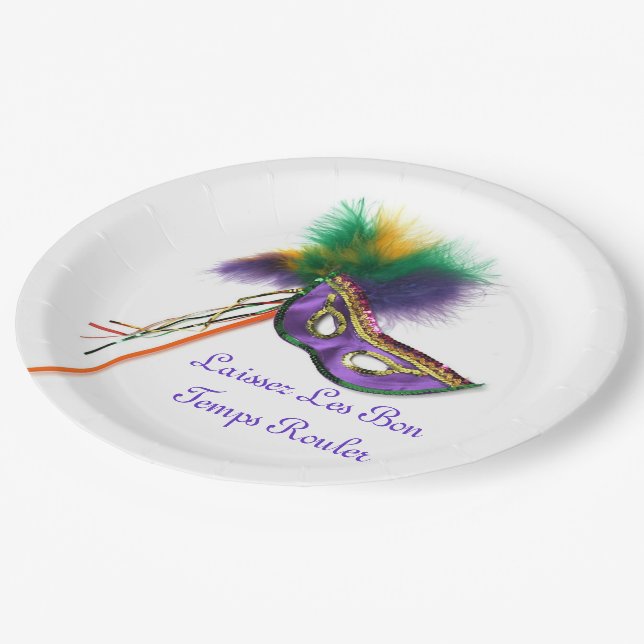 Laissez Les Bon Temps Rouler! Paper Plates (Angled)