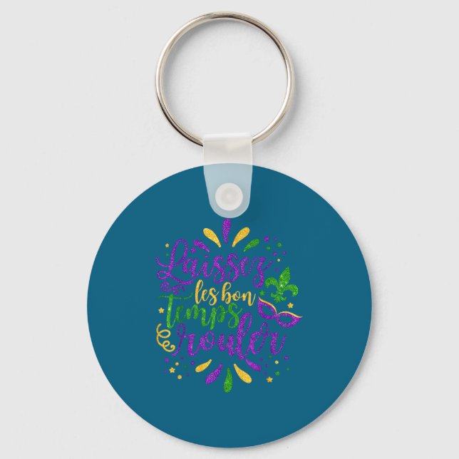 Laissez Les Bons Temps Rouler Mardi Gras 2026 Carn Keychain (Front)