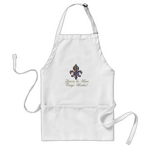 Laissez les Bons Temps Rouler Mardi Gras Fleur d1 Adult Apron