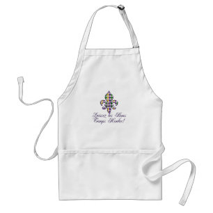Laissez les Bons Temps Rouler Mardi Gras Fleur d2 Adult Apron