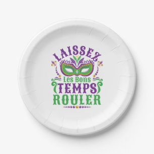 Laissez Les Bons Temps Rouler Mardi Gras Paper Plates