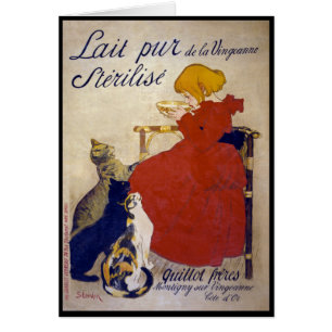 Lait pur stérilisé de la Vingeanne, Steinlen Cards
