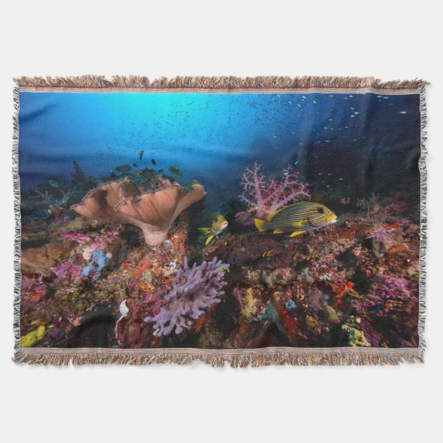 Laja Ampat Underwater Throw Blanket (Front)