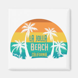 LaJolla Beach Retro Magnet
