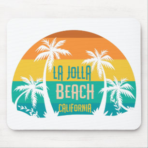 LaJolla Beach Retro Mouse Pad