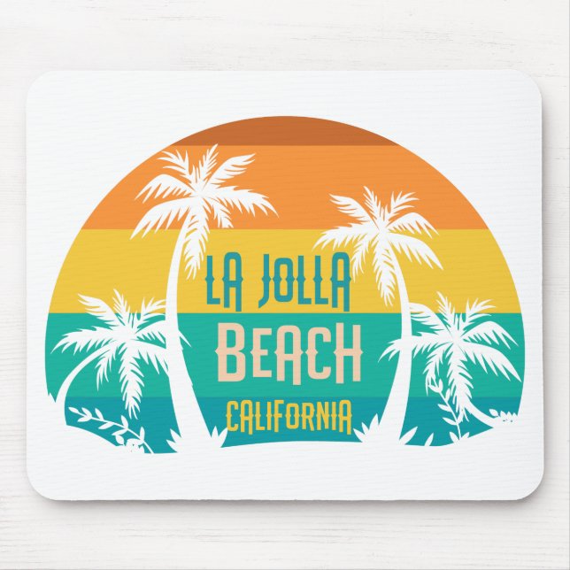 LaJolla Beach Retro Mouse Pad (Front)