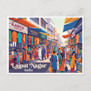 Lajpat Nagar Central Market Delhi India Postcard