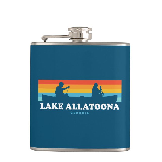 Lake Allatoona Georgia Canoe Flask (Front)