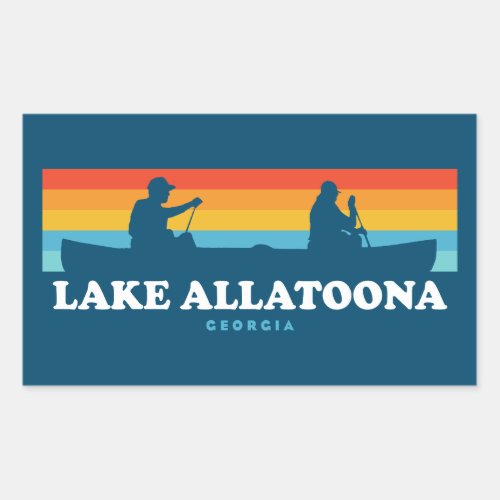 Lake Allatoona Georgia Canoe Rectangular Sticker