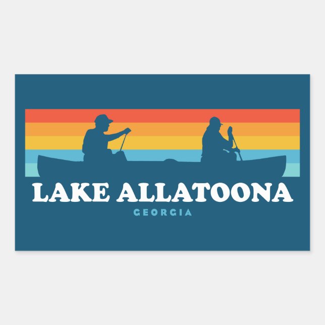 Lake Allatoona Georgia Canoe Rectangular Sticker (Front)