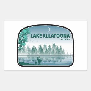 Lake Allatoona Georgia Deer Rectangular Sticker
