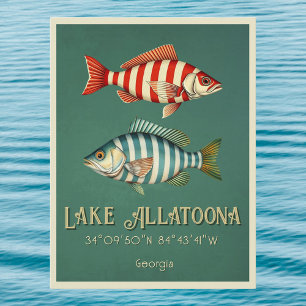 Lake Allatoona Georgia fish Postcard