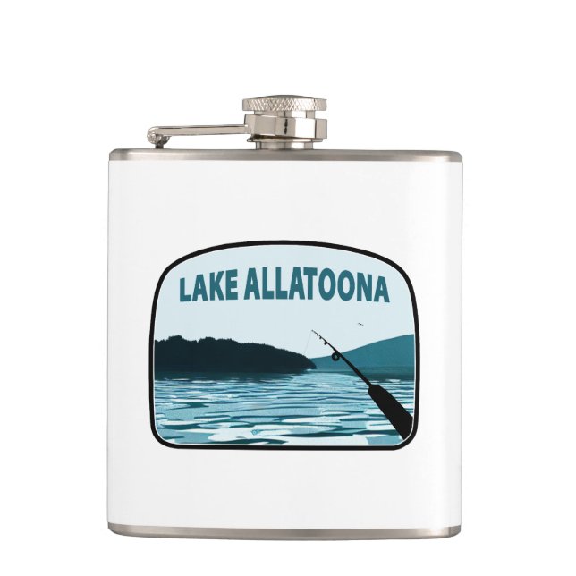 Lake Allatoona Georgia Fishing Rod Flask (Front)